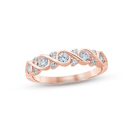Now + Forever Diamond Anniversary Ring 1/2 ct tw Round-cut 14K Rose Gold