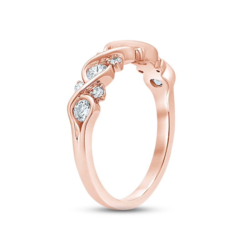 Diamond Anniversary Ring 1/2 ct tw Round-cut 14K Rose Gold