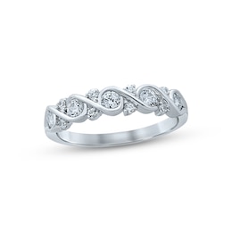 Now + Forever Diamond Anniversary Ring 1/2 ct tw Round-cut 14K White Gold