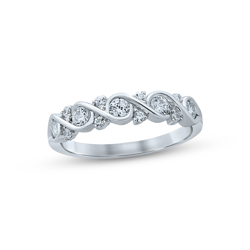 Main Image 1 of Now + Forever Diamond Anniversary Ring 1/2 ct tw Round-cut 14K White Gold
