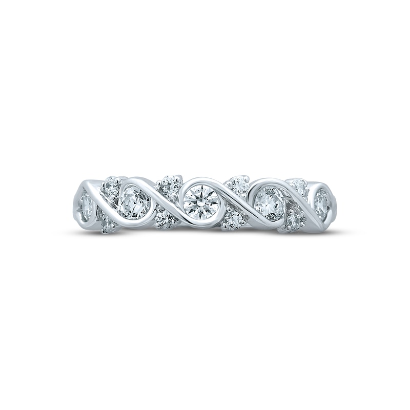 Main Image 3 of Now + Forever Diamond Anniversary Ring 1/2 ct tw Round-cut 14K White Gold