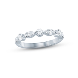 Now + Forever Diamond Anniversary Ring 1/2 ct tw Round-cut 14K White Gold