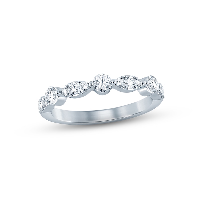 Main Image 1 of Now + Forever Diamond Anniversary Ring 1/2 ct tw Round-cut 14K White Gold