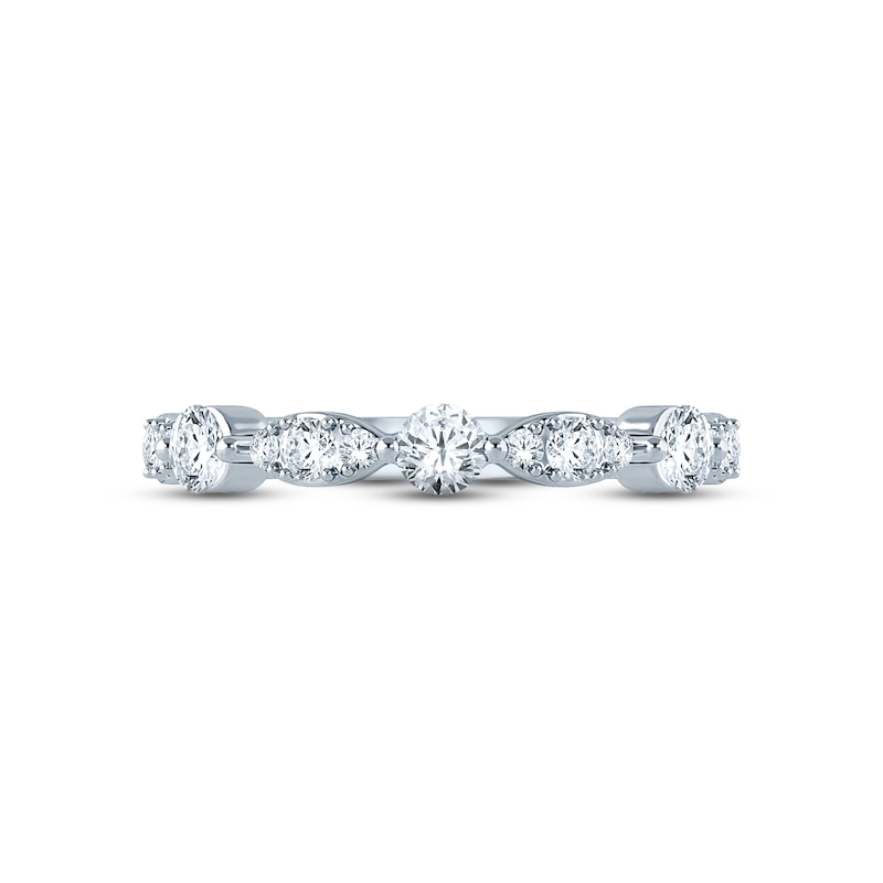 Diamond Anniversary Ring 1/2 ct tw Round-cut 14K White Gold