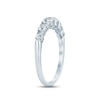 Diamond Anniversary Ring 1/2 ct tw Round & Baguette-cut 14K White Gold