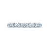 Thumbnail Image 3 of Now + Forever Diamond Anniversary Ring 1/2 ct tw Round & Baguette-cut 14K White Gold