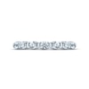 Thumbnail Image 2 of Diamond Anniversary Ring 1/2 ct tw Round & Baguette-cut 14K White Gold