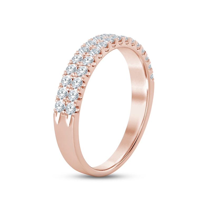 Diamond Anniversary Ring 1/2 ct tw Round-cut 14K Rose Gold