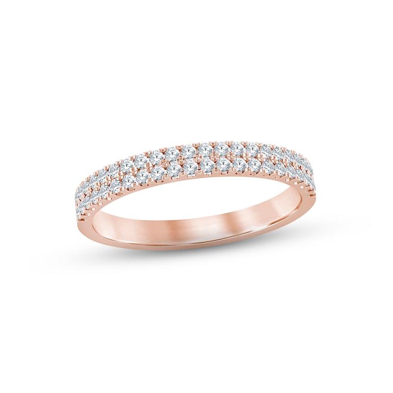 Diamond Anniversary Ring 1/4 ct tw Round-cut 10K Rose Gold