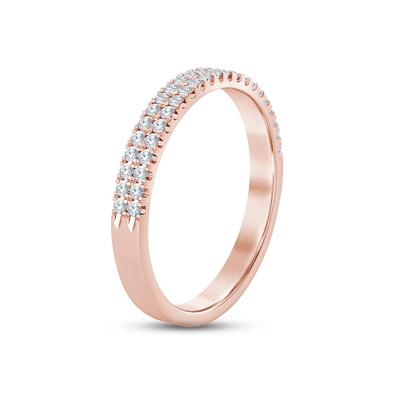 Diamond Anniversary Ring 1/4 ct tw Round-cut 10K Rose Gold