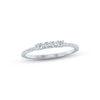 Thumbnail Image 1 of Now + Forever Diamond Anniversary Ring 1/5 ct tw Round & Baguette-cut 10K White Gold