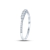 Thumbnail Image 2 of Now + Forever Diamond Anniversary Ring 1/5 ct tw Round & Baguette-cut 10K White Gold
