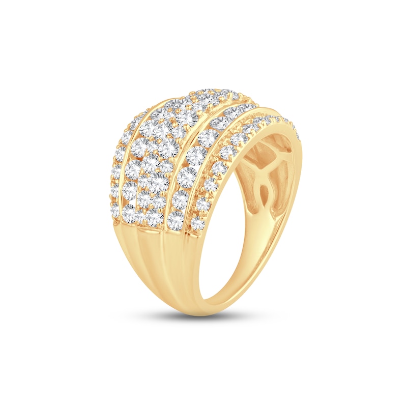 Diamond Anniversary Ring 2 ct tw Round-cut 14K Yellow Gold