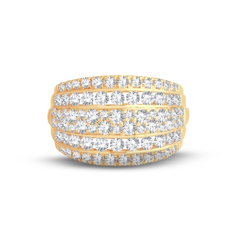Diamond Anniversary Ring 2 ct tw Round-cut 14K Yellow Gold
