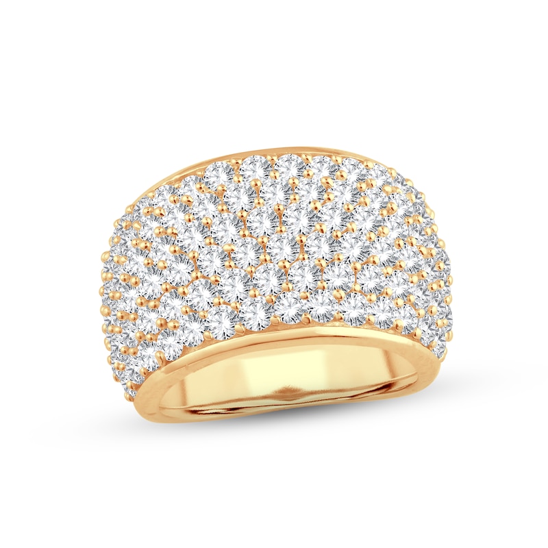 Diamond Anniversary Ring 3 ct tw Round-cut 14K Yellow Gold