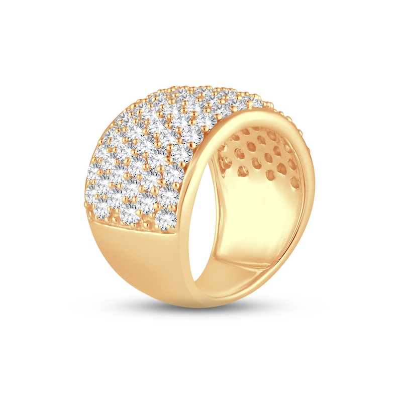 Diamond Anniversary Ring 3 ct tw Round-cut 14K Yellow Gold