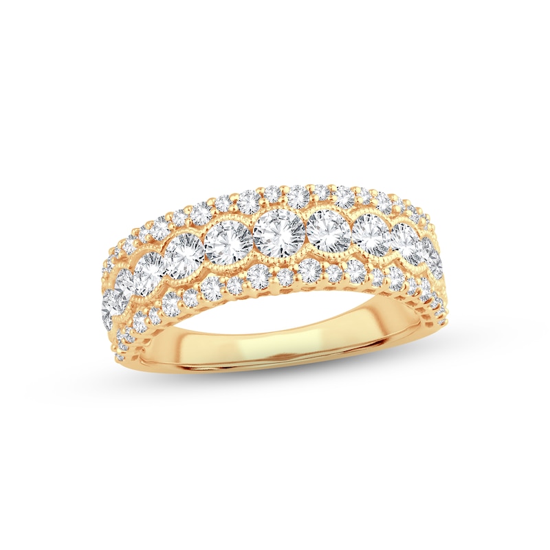 Main Image 1 of Now + Forever Diamond Anniversary Ring 1-1/2 ct tw Round-cut 14K Yellow Gold