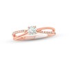 Thumbnail Image 1 of Diamond Split Shank Promise Ring 1/6 ct tw 10K Rose Gold