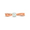 Thumbnail Image 3 of Diamond Split Shank Promise Ring 1/6 ct tw 10K Rose Gold