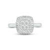 Thumbnail Image 3 of Multi-Diamond Double Cushion Halo Promise Ring 1/2 ct tw 10K White Gold