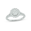 Thumbnail Image 0 of Diamond Flower Promise Ring 3/4 ct tw Round-cut 10K White Gold