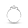 Diamond Ring 1/5 ct tw Princess, Round & Baguette-cut 10K White Gold