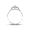 Thumbnail Image 3 of Princess-Cut Diamond Cushion Halo Promise Ring 1/5 ct tw 10K White Gold