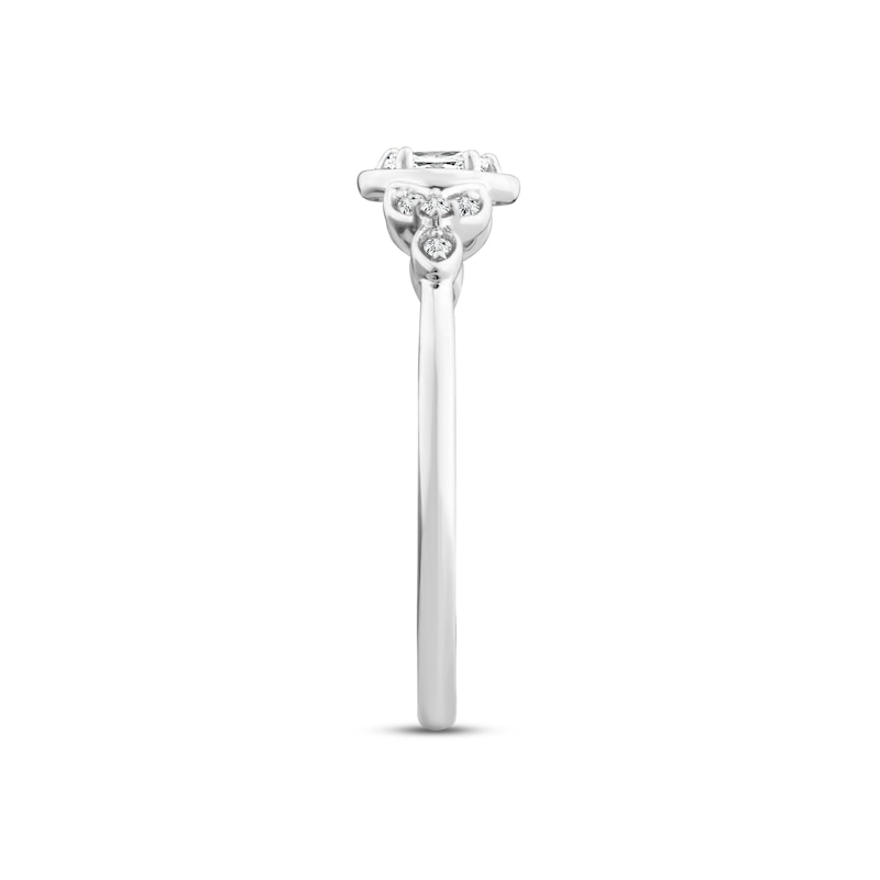 Main Image 2 of Oval-Cut Diamond Promise Ring 1/4 ct tw 10K White Gold