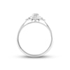 Multi-Diamond Ring 1/10 ct tw Round & Baguette-cut 10K White Gold