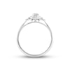Thumbnail Image 3 of Multi-Diamond Cushion Halo Promise Ring 1/10 ct tw 10K White Gold