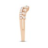 Thumbnail Image 2 of Now + Forever Diamond Contour Anniversary Ring 1/2 ct tw Round-cut 14K Rose Gold