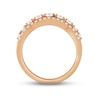 Thumbnail Image 3 of Now + Forever Diamond Contour Anniversary Ring 1/2 ct tw Round-cut 14K Rose Gold