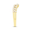 Thumbnail Image 2 of Now + Forever Diamond Contour Anniversary Ring 1/2 ct tw Round-cut 14K Yellow Gold