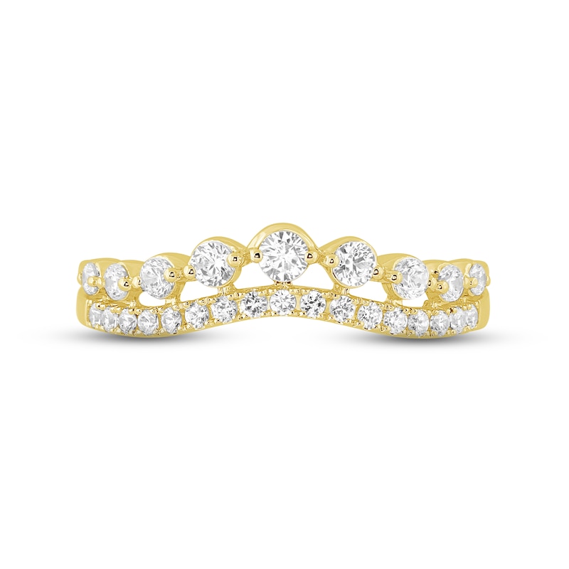 Main Image 4 of Now + Forever Diamond Contour Anniversary Ring 1/2 ct tw Round-cut 14K Yellow Gold