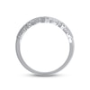 Thumbnail Image 2 of Now + Forever Diamond Contour Anniversary Ring 1/3 ct tw Round-cut 14K White Gold