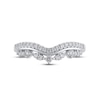 Thumbnail Image 3 of Now + Forever Diamond Contour Anniversary Ring 1/3 ct tw Round-cut 14K White Gold