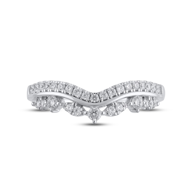 Main Image 3 of Now + Forever Diamond Contour Anniversary Ring 1/3 ct tw Round-cut 14K White Gold