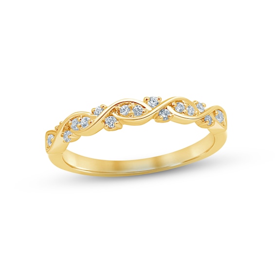 Now + Forever Diamond Anniversary Ring 1/6 ct tw Round-cut 10K Yellow Gold