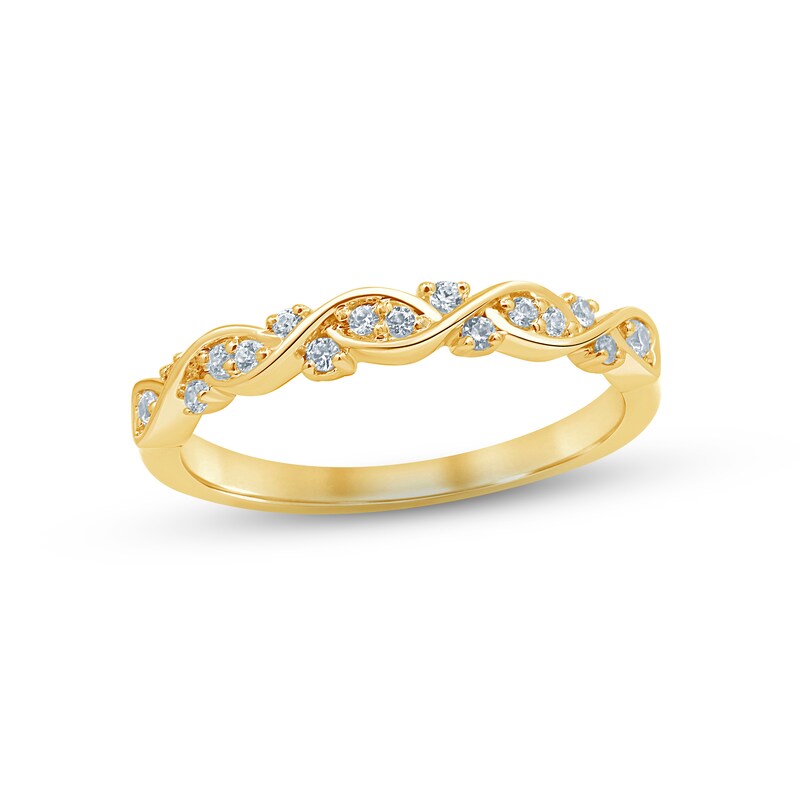 Diamond Anniversary Ring 1/6 ct tw Round-cut 10K Yellow Gold