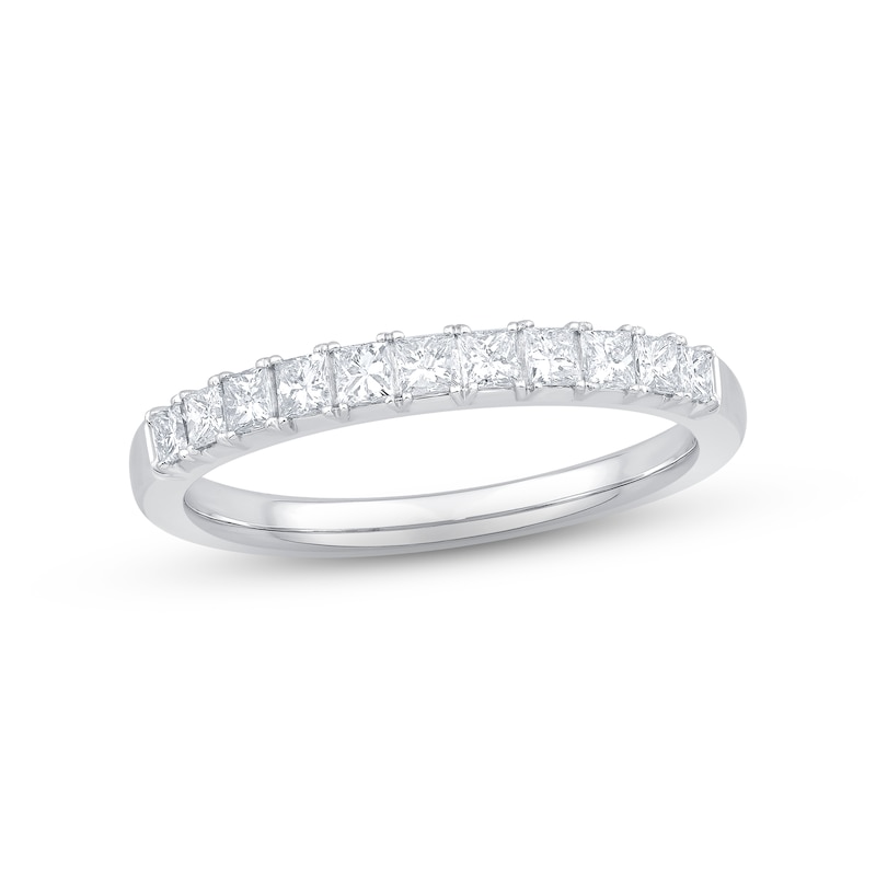 Diamond Anniversary Ring 1/2 ct tw Princess-cut 14K White Gold | Kay