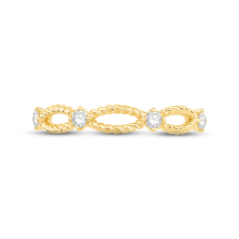 Diamond Rope Anniversary Ring 1/6 ct tw Round-cut 10K Yellow Gold