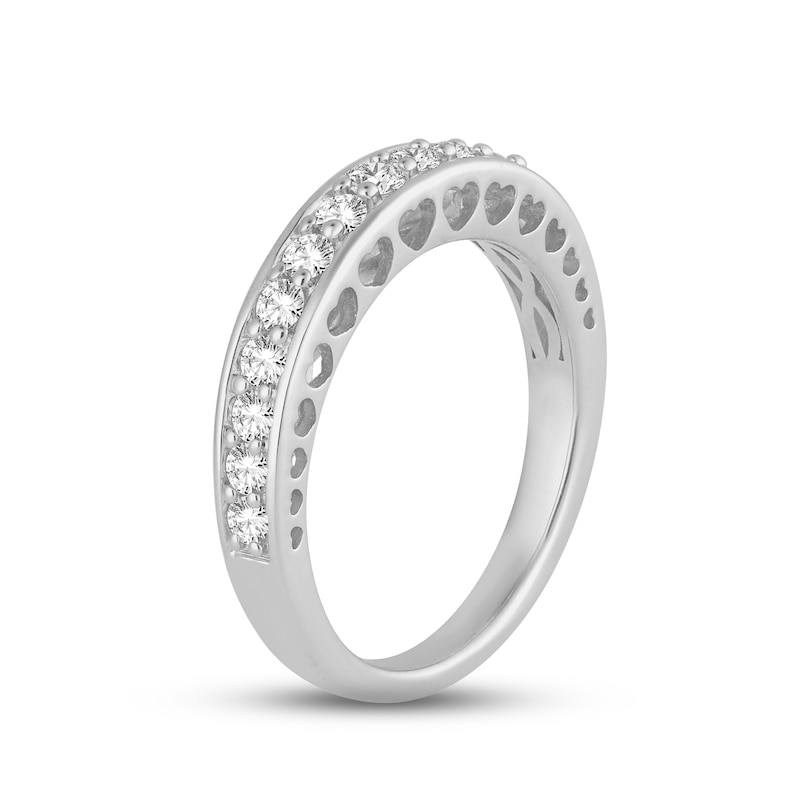 Diamond Anniversary Ring 1/2 ct tw Round-cut 14K White Gold