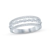 Thumbnail Image 0 of Diamond Anniversary Ring 1/2 ct tw Round & Marquise-cut 14K White Gold
