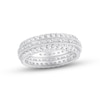 Thumbnail Image 1 of Now + Forever Diamond Eternity Anniversary Ring 1-1/2 ct tw Round & Baguette-cut 14K White Gold
