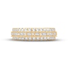 Thumbnail Image 3 of Now + Forever Diamond Eternity Anniversary Ring 1-1/2 ct tw Round & Baguette-cut 14K Yellow Gold