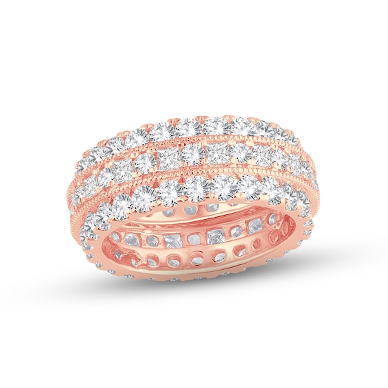 Now + Forever Diamond Eternity Anniversary Ring 4 ct tw Round & Princess-cut 14K Rose Gold