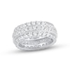 Diamond Eternity Anniversary Ring 4 ct tw Round & Princess-cut 14K White Gold