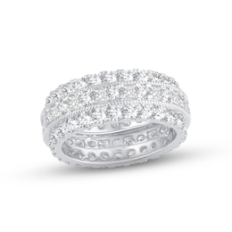 Now + Forever Diamond Eternity Anniversary Ring 4 ct tw Round & Princess-cut 14K White Gold