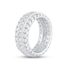 Diamond Eternity Anniversary Ring 4 ct tw Round & Princess-cut 14K White Gold