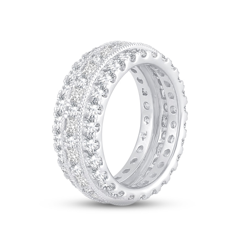 Main Image 2 of Now + Forever Diamond Eternity Anniversary Ring 4 ct tw Round & Princess-cut 14K White Gold